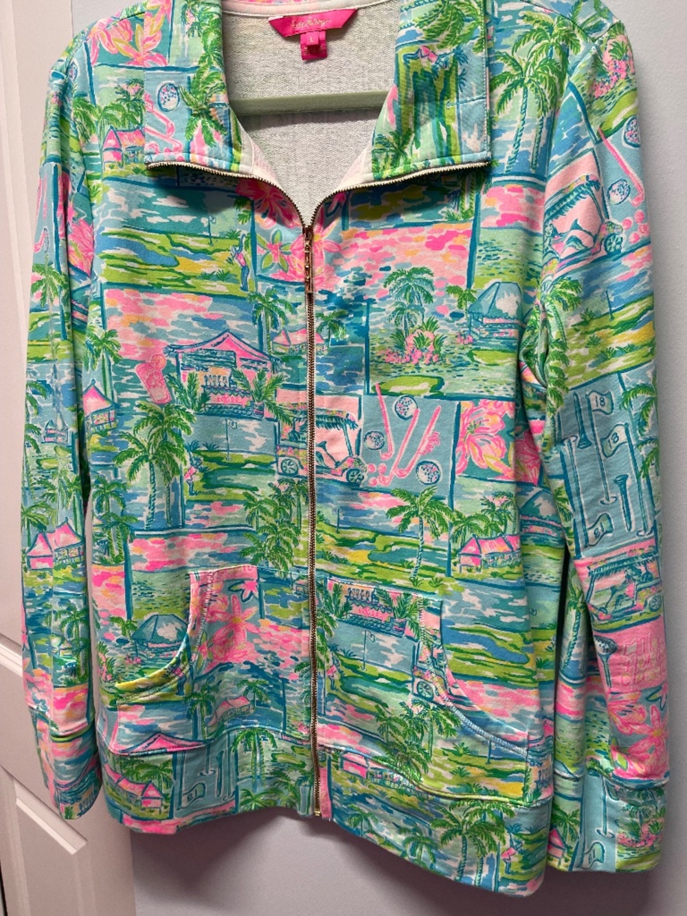 Like New Lilly Pulitzer Leona in size large, golf pattern